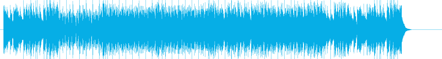 テーマ曲向けのはつらつとしたフュージョンの再生済みの波形