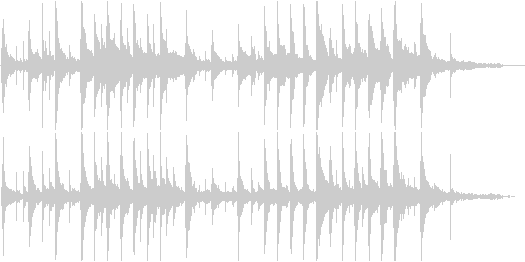 まどろみの様なピアノ楽曲の未再生の波形