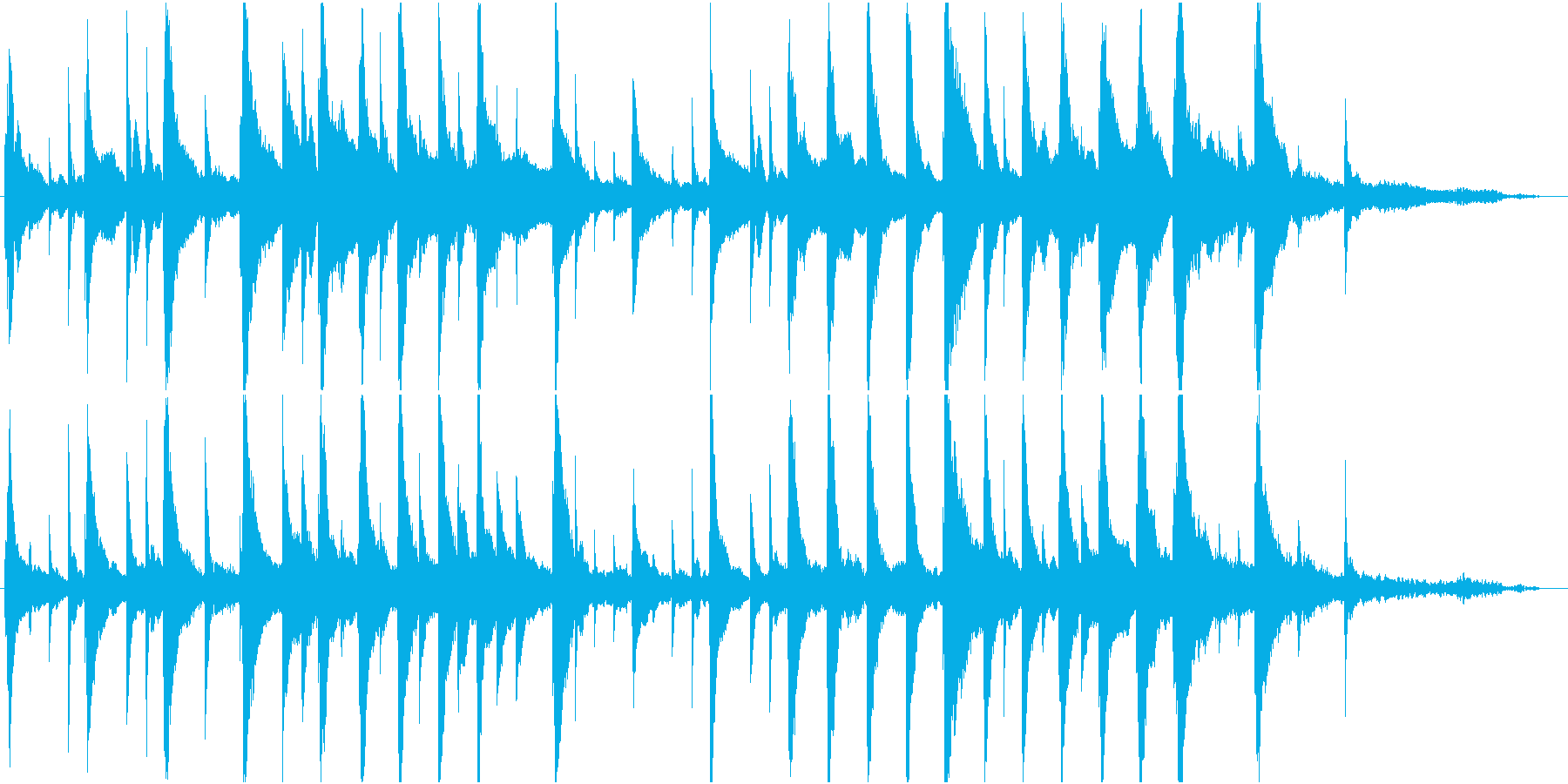 まどろみの様なピアノ楽曲の再生済みの波形