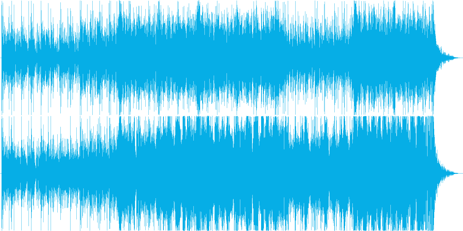 迫力あるハリウッド風緊迫シーンの曲の再生済みの波形