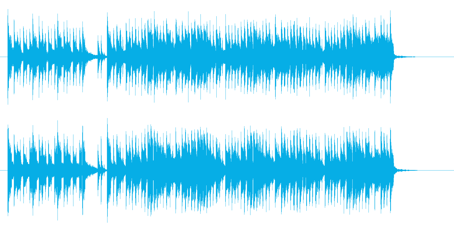 大人な雰囲気のスローなギターの曲の再生済みの波形