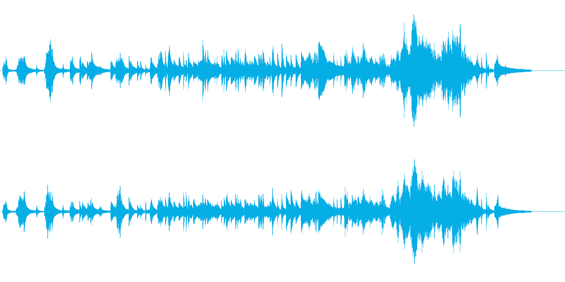 星空を見ているような、切なくて美しい曲の再生済みの波形