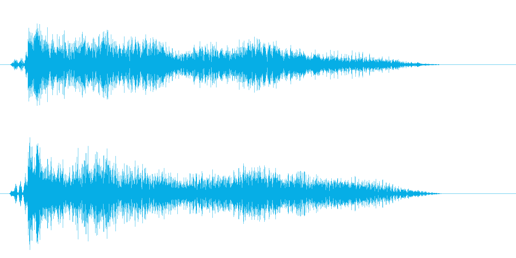 ビュイーン↑(勢いよく跳ね上がる効果音)の再生済みの波形