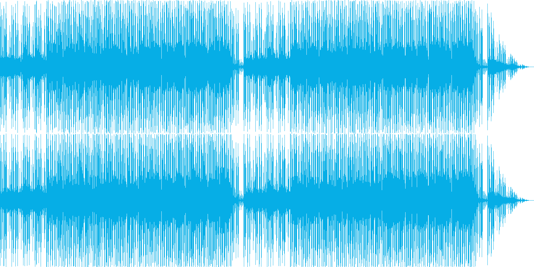 あやしい密林を探索するような民族的な曲の再生済みの波形