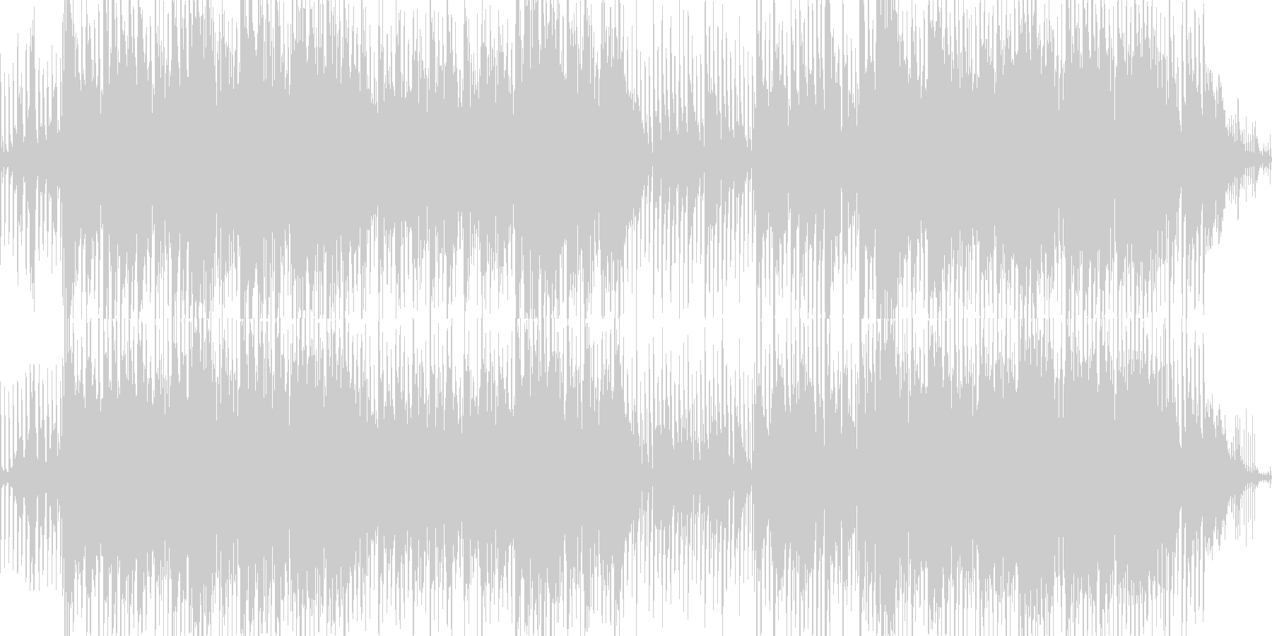 テンポの良い勇壮な曲の未再生の波形