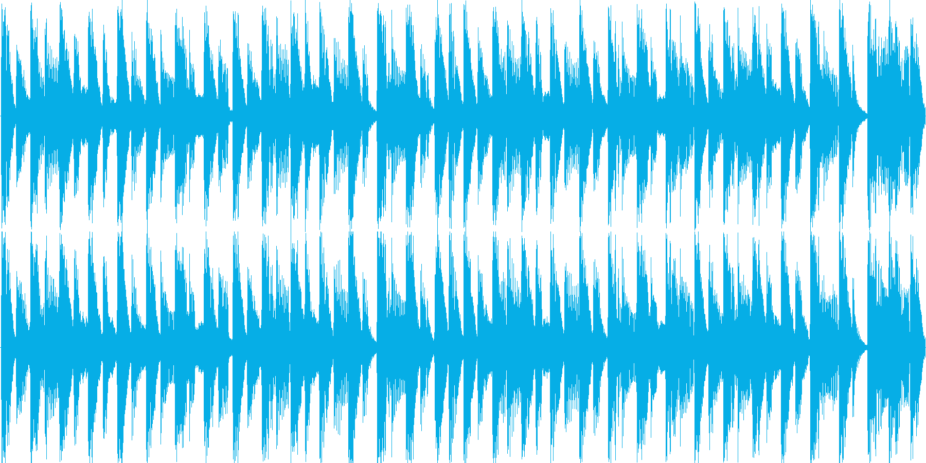 明るい雰囲気の短めのループ楽曲です。の再生済みの波形