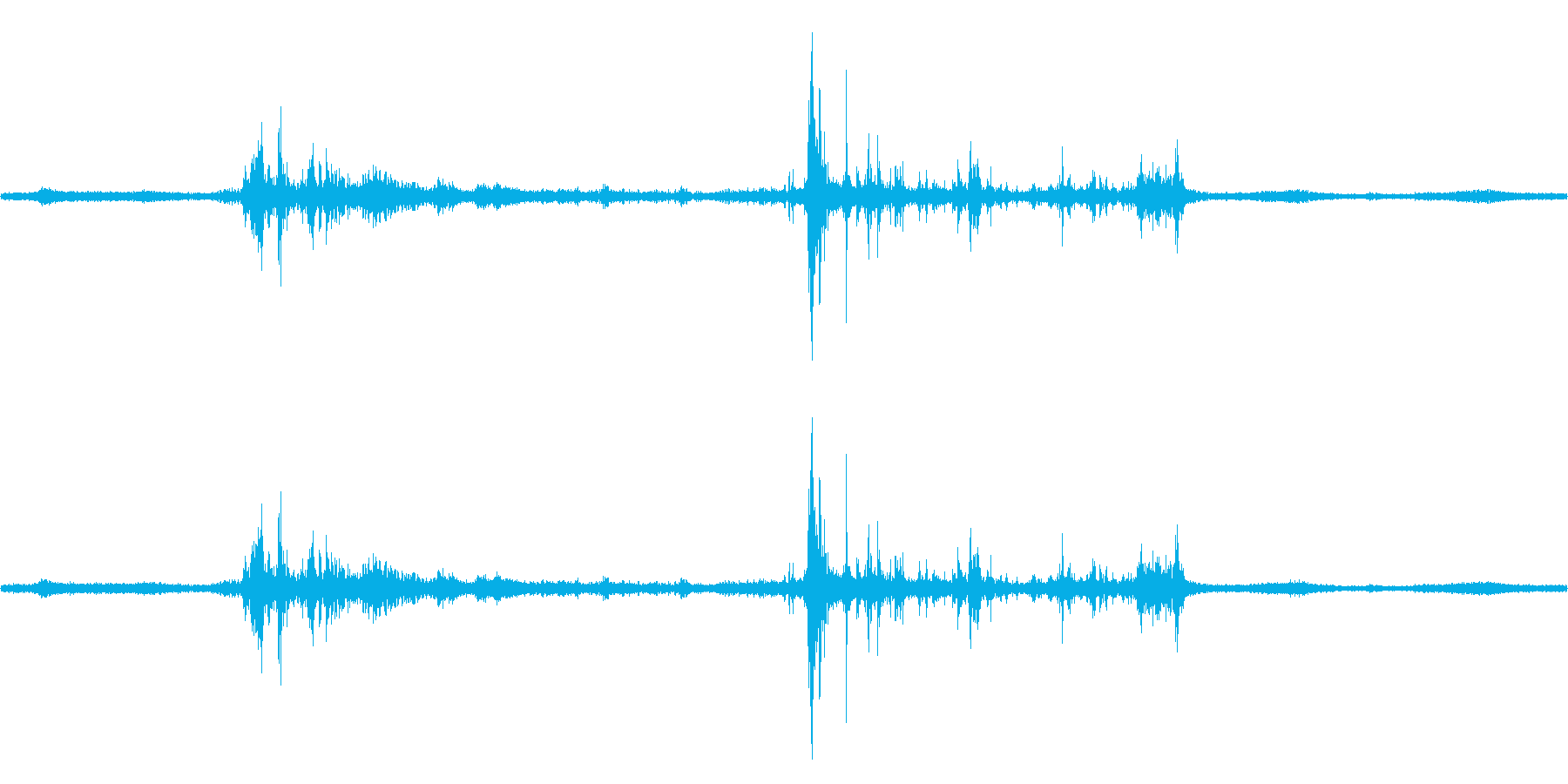 【生音】雷6 - 風と雷と通行音 「ざ…の再生済みの波形