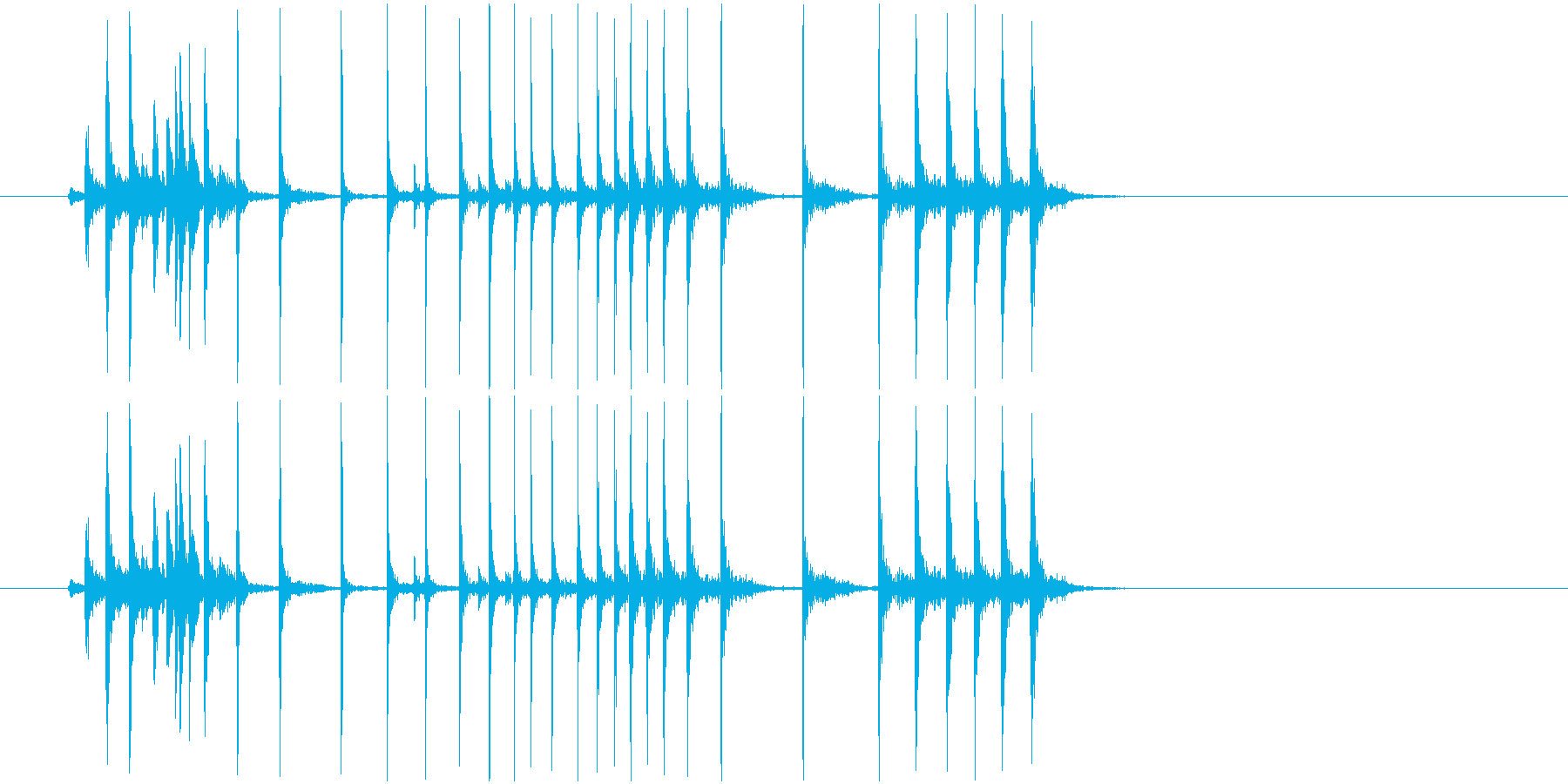 ぎしぎし(きしむ音)の再生済みの波形