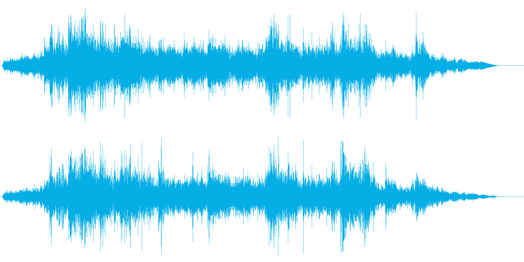 ガラガラ(ガラス製の引き戸を開ける音)の再生済みの波形