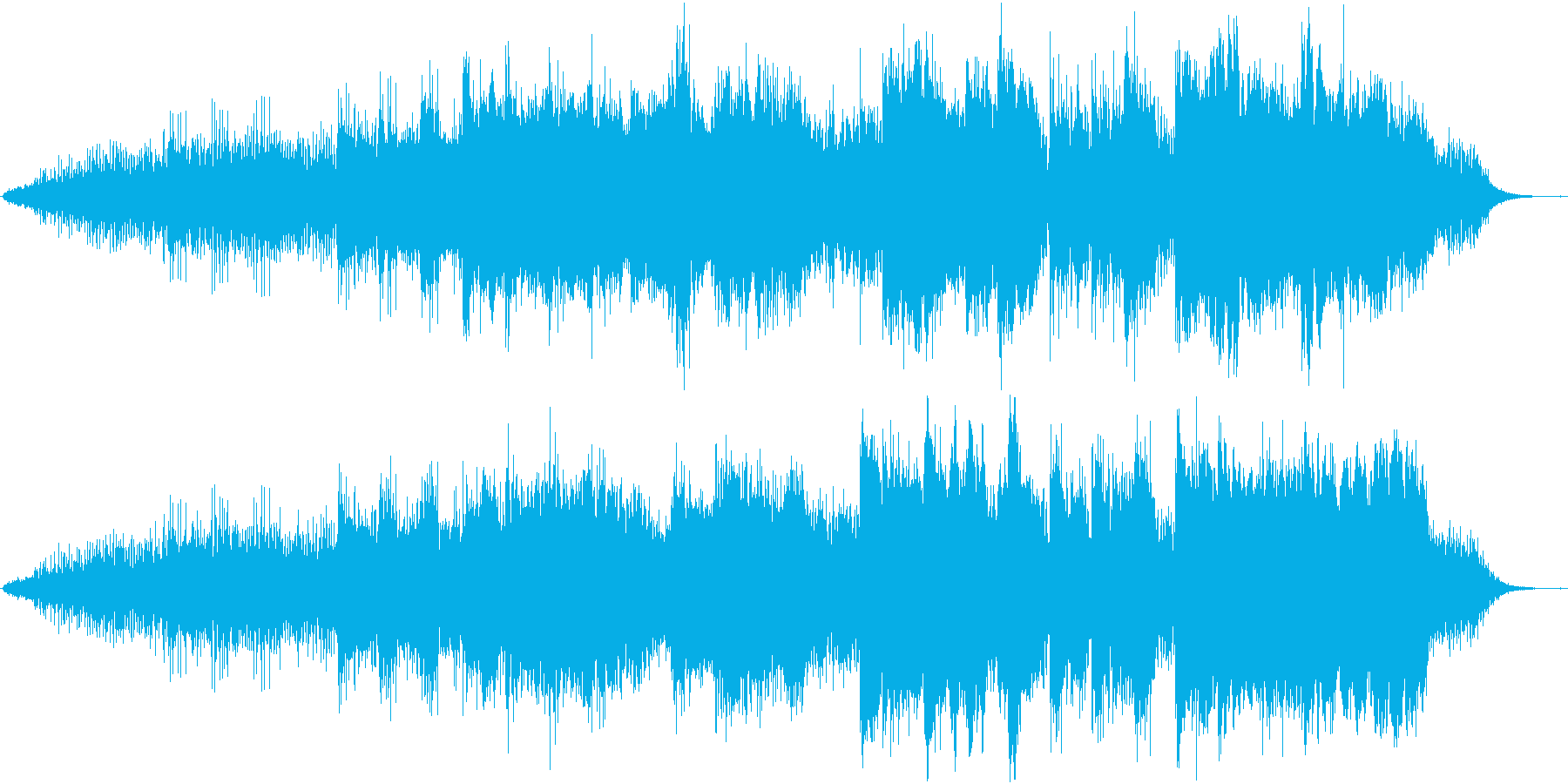 ノイジーで抽象的な実験的な楽曲の再生済みの波形