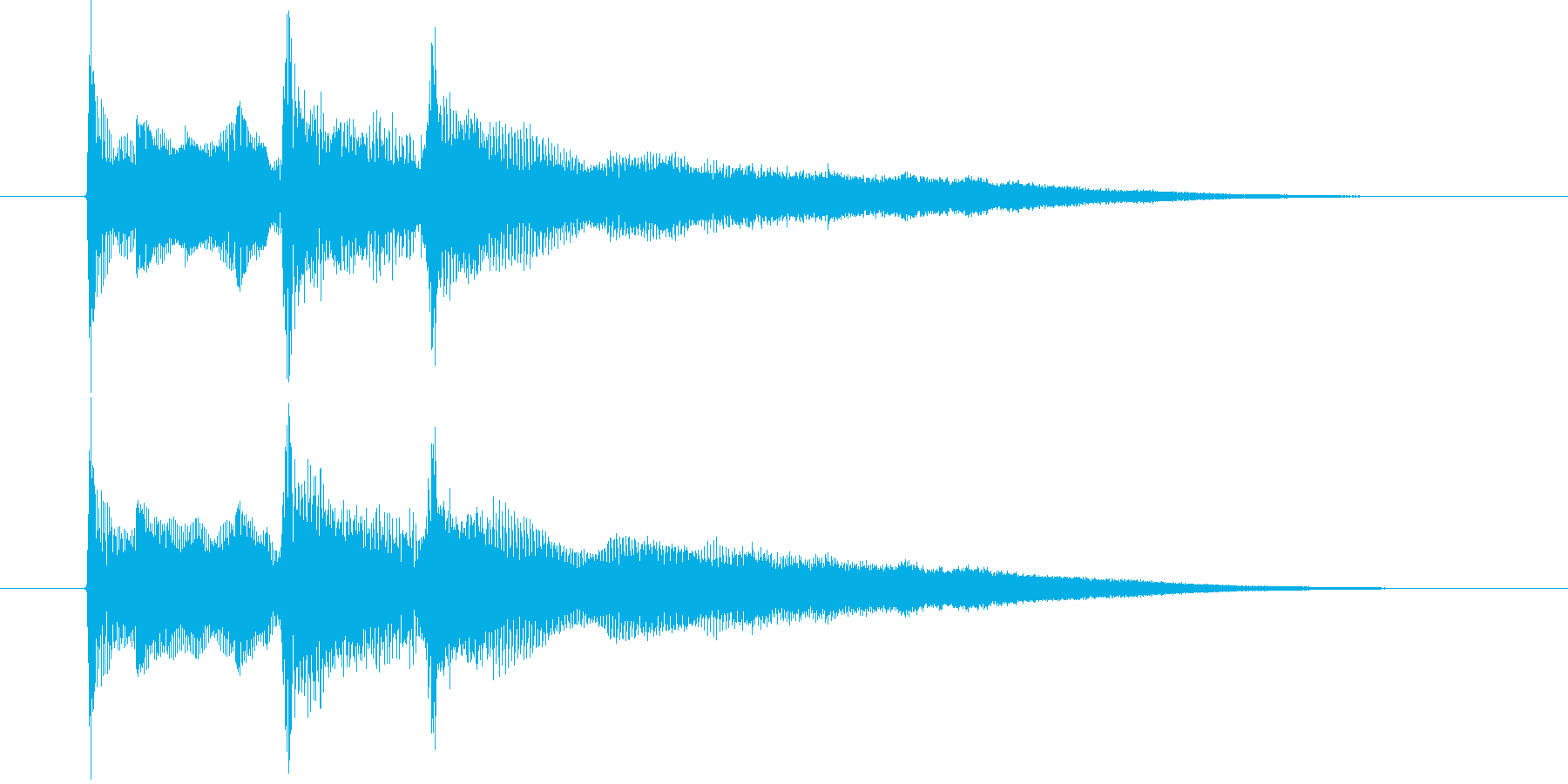 落ち着いたリラクゼーション音楽の再生済みの波形