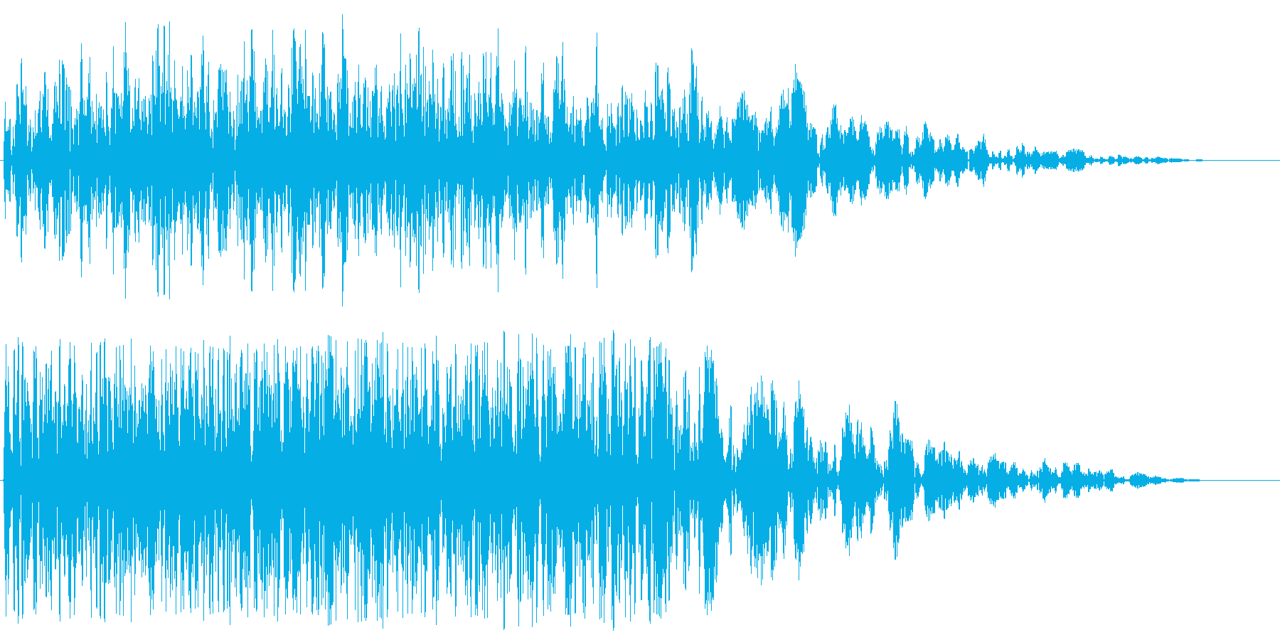 ブーン(プロペラ付き飛行物体の通過音)の再生済みの波形
