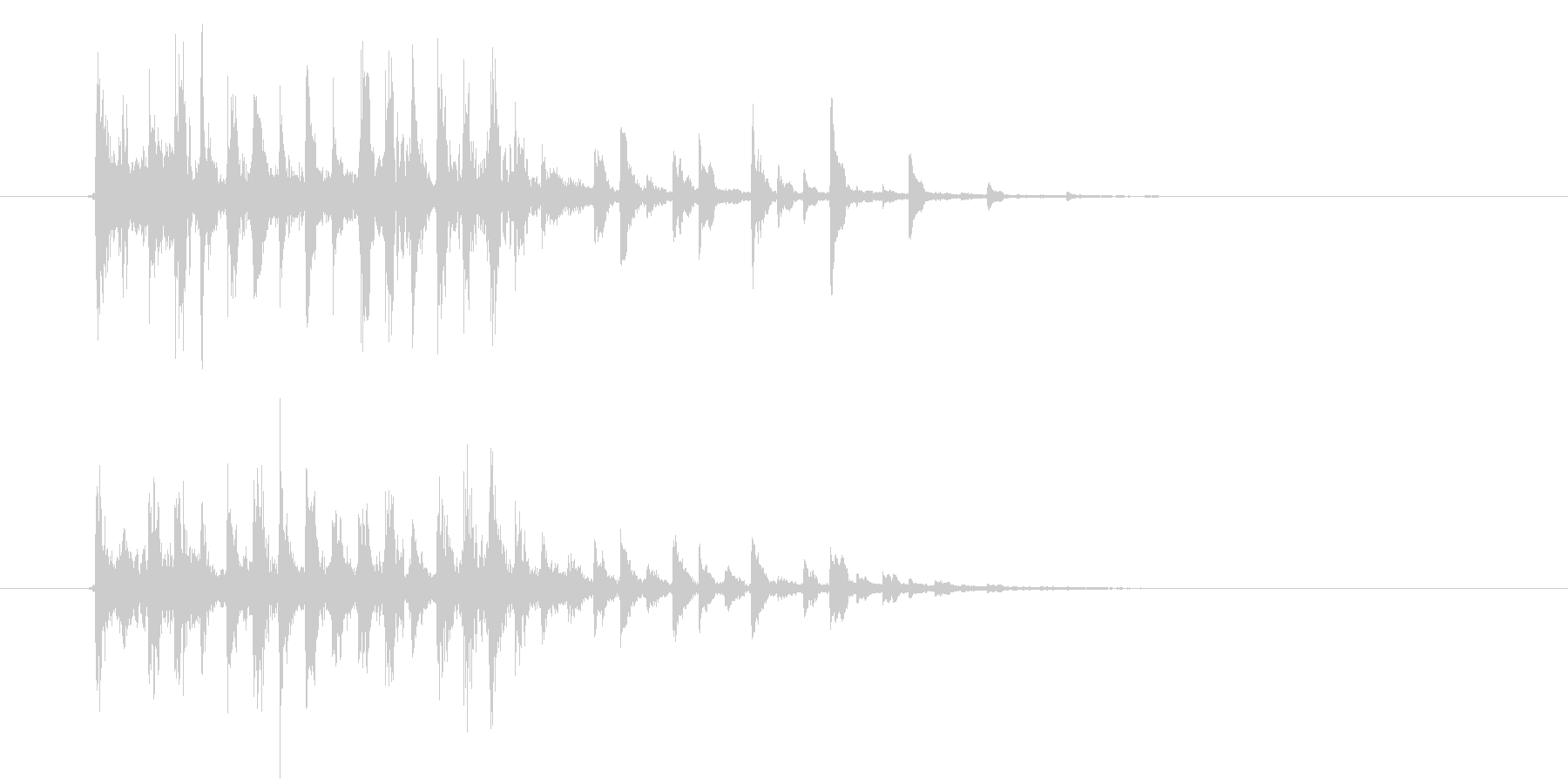 疾走感のあるテクノ音楽の未再生の波形