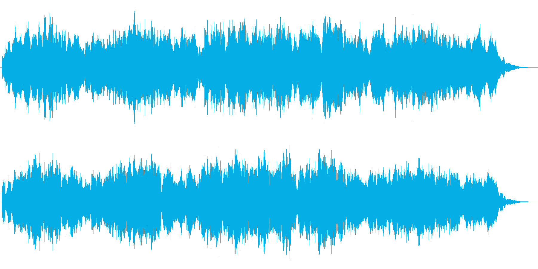 ほのぼのとしたオルガンのジングルの再生済みの波形