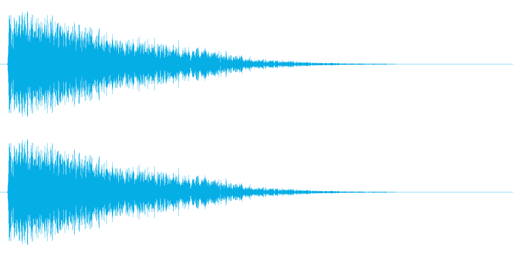 ミサイルをこちら側から発射する音の再生済みの波形