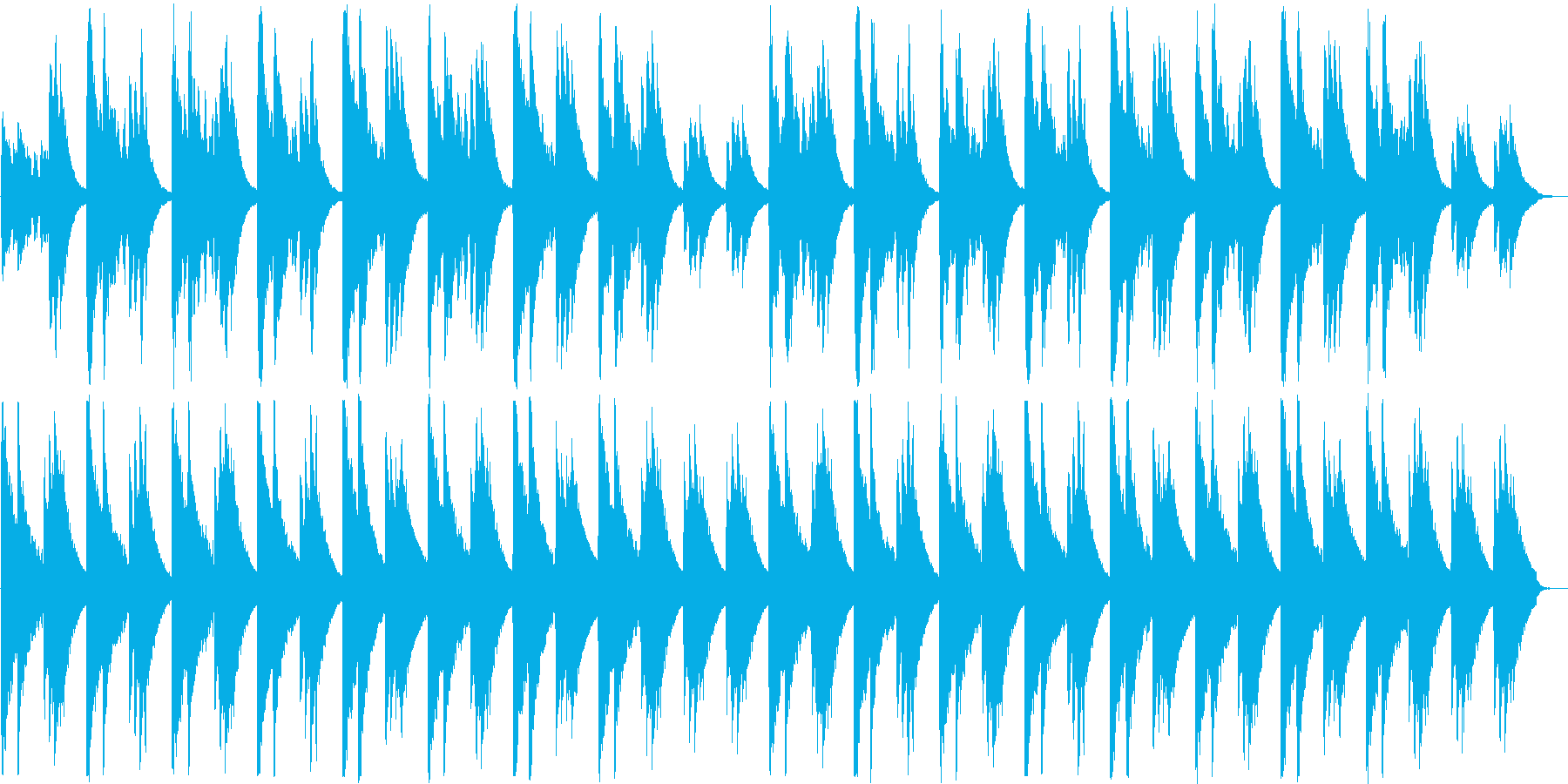 アコギの音色が落ち着くヒーリング曲の再生済みの波形