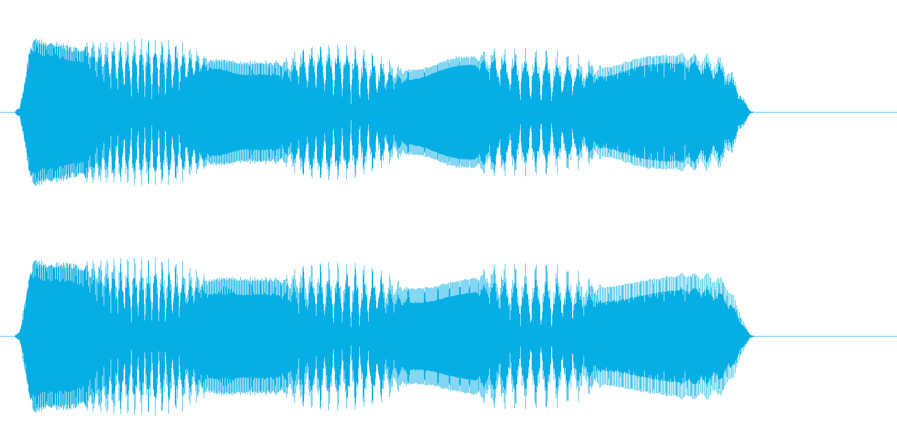 ピュロロ(高音 電子音)の再生済みの波形