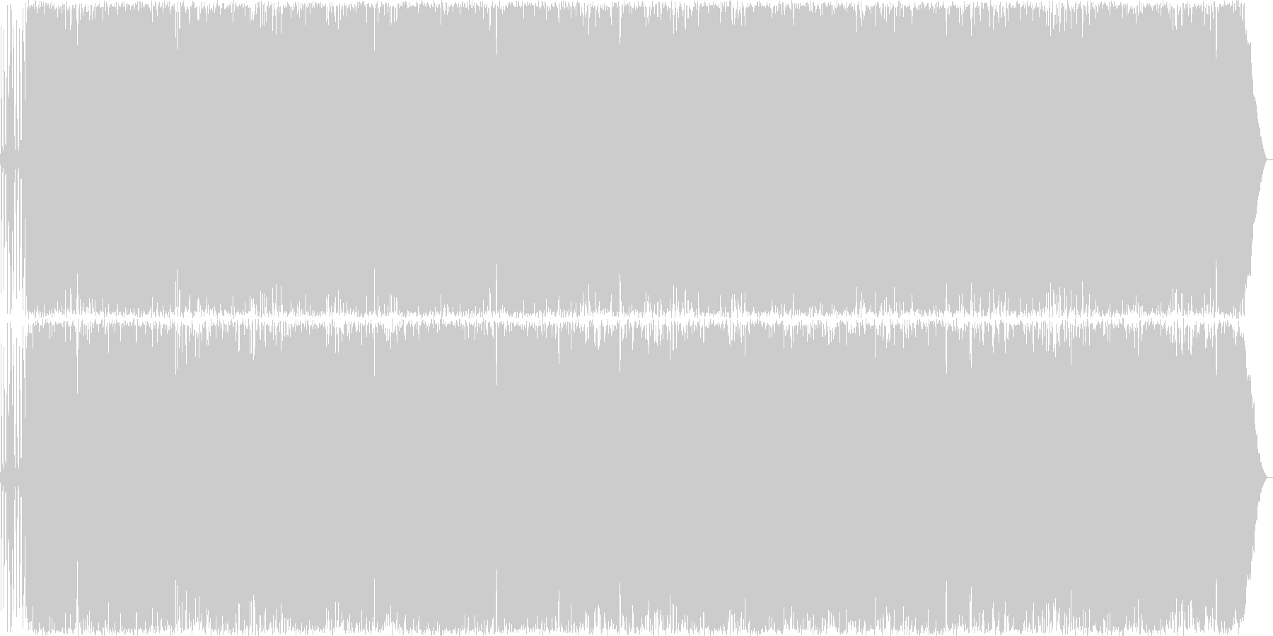 明るくワクワクする爽快なエレキギターの曲の未再生の波形