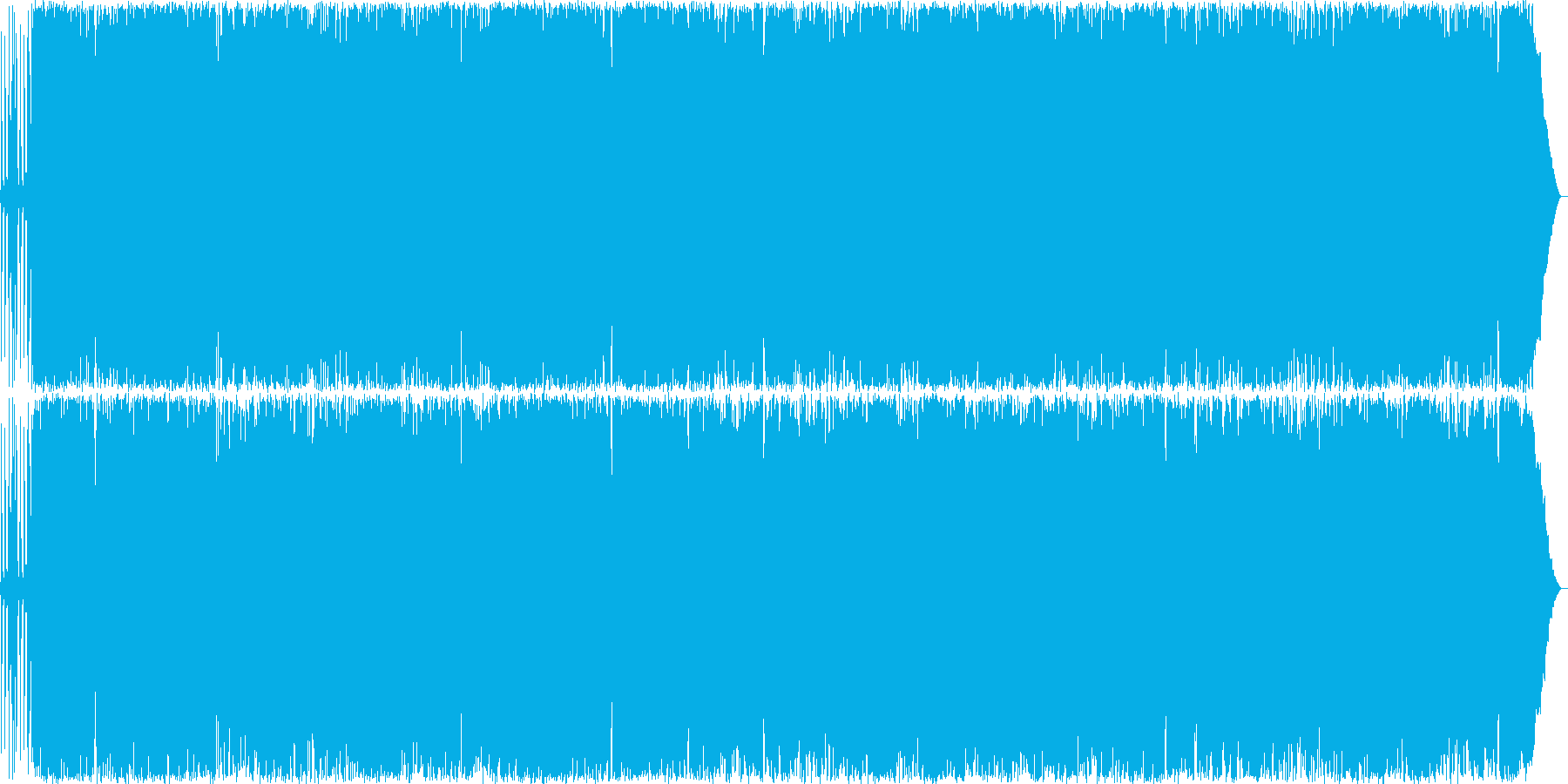 明るくワクワクする爽快なエレキギターの曲の再生済みの波形