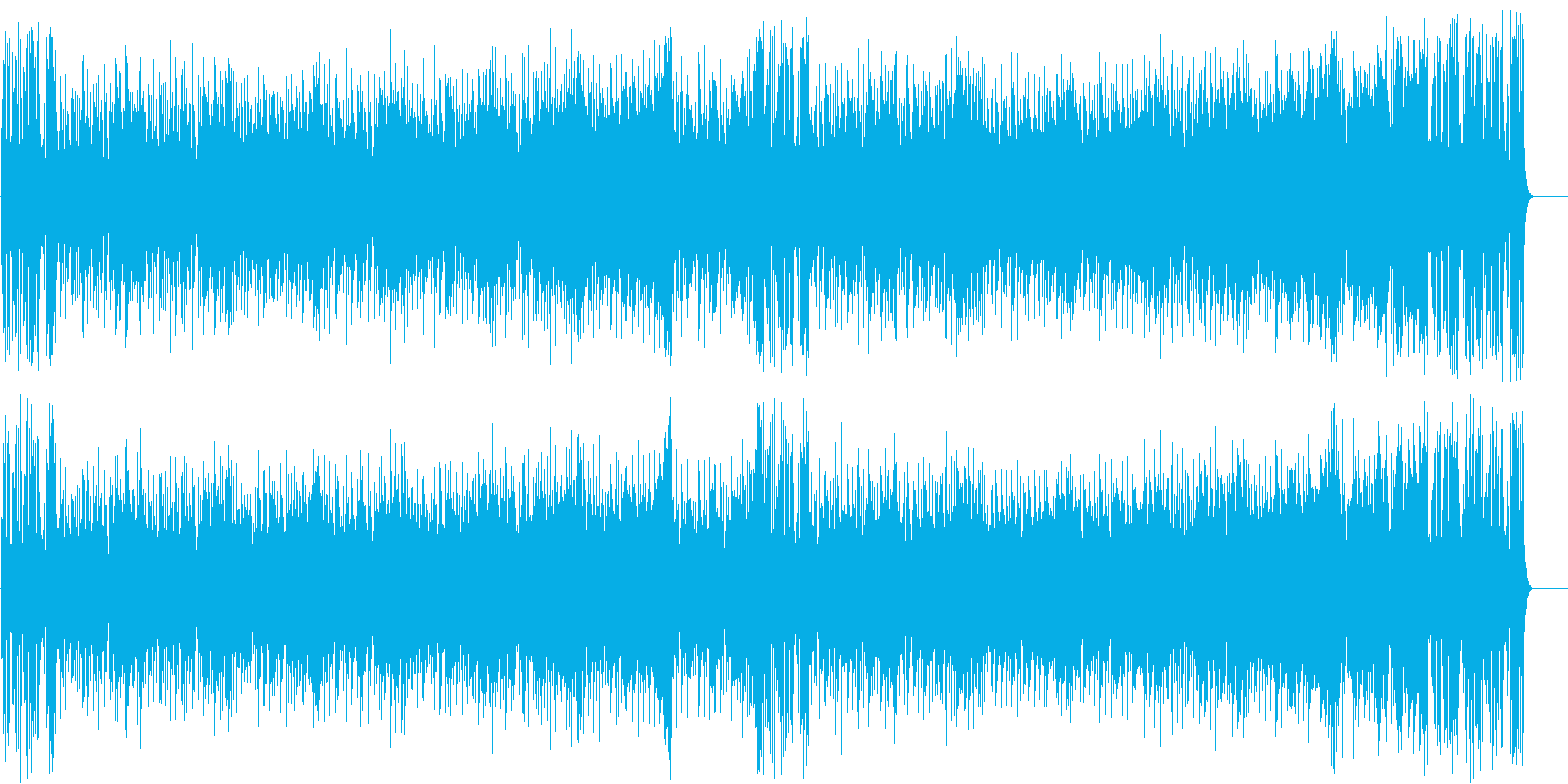 ゆったりしたエンディング(フルサイズ)の再生済みの波形