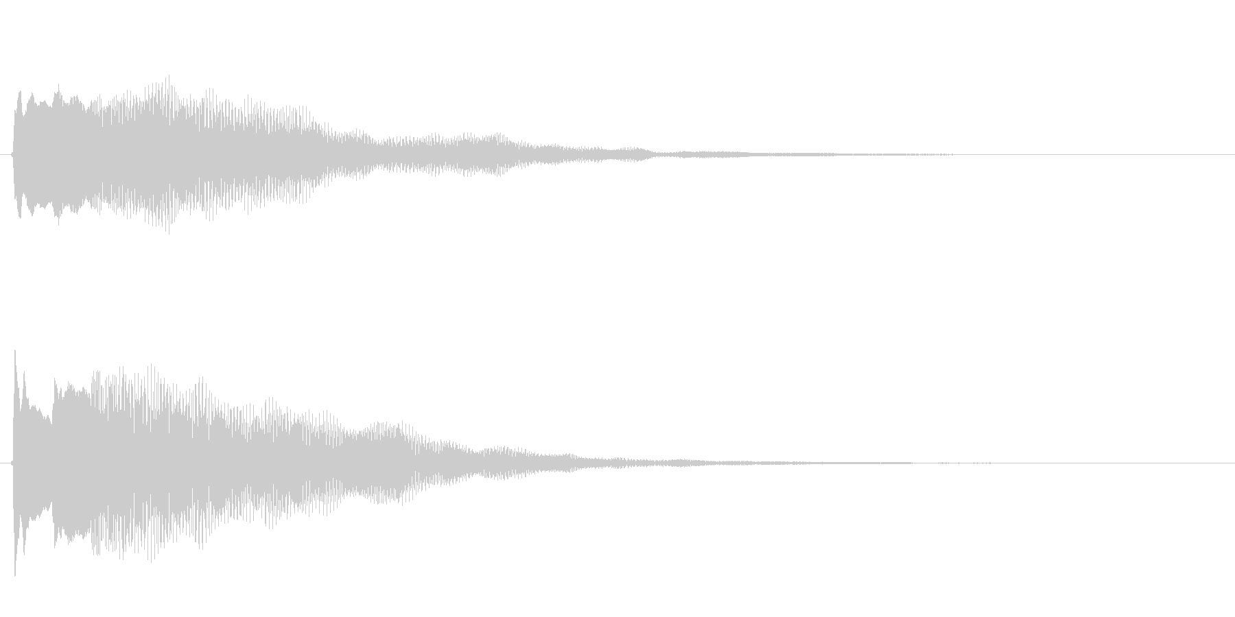 キラキラしたベルの下降音1の未再生の波形