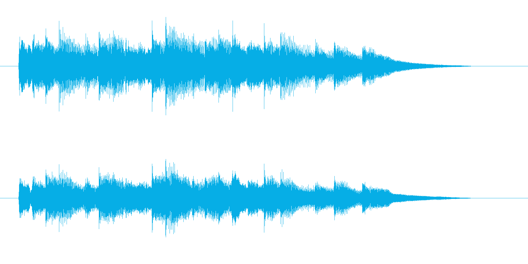 優しいピアノとシンセのジングル曲の再生済みの波形