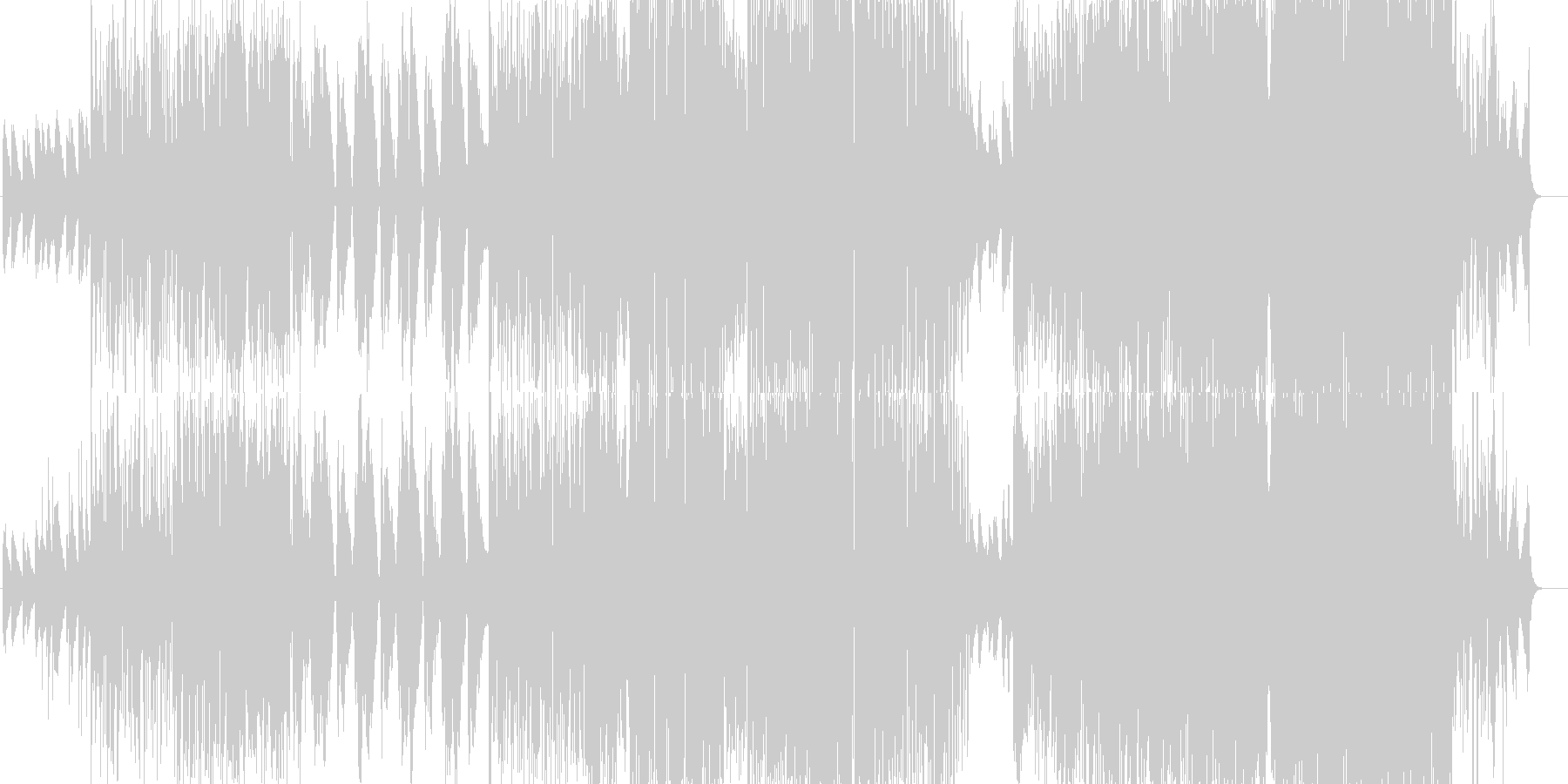 ピアノ始まりの爽快感抜群の一曲の未再生の波形