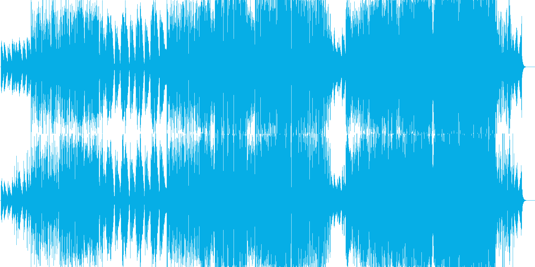 ピアノ始まりの爽快感抜群の一曲の再生済みの波形