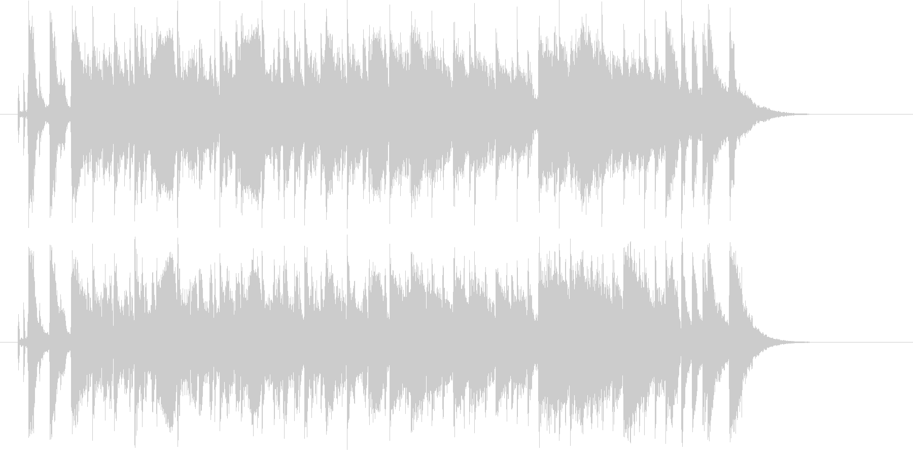 爽やかで広がりのあるシンセの曲の未再生の波形