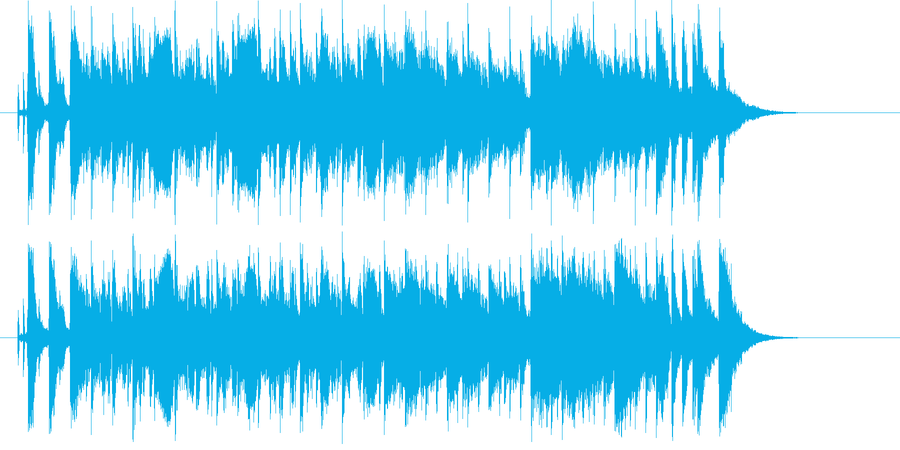 爽やかで広がりのあるシンセの曲の再生済みの波形