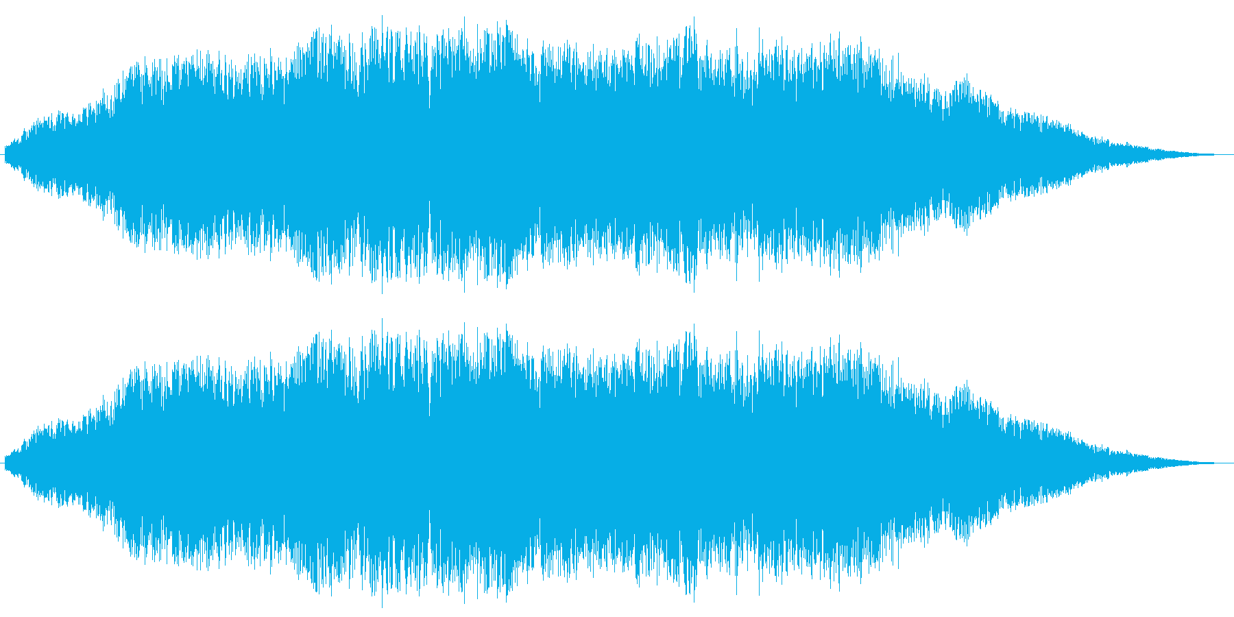 ワー、キャー、という黄色い声援ですの再生済みの波形