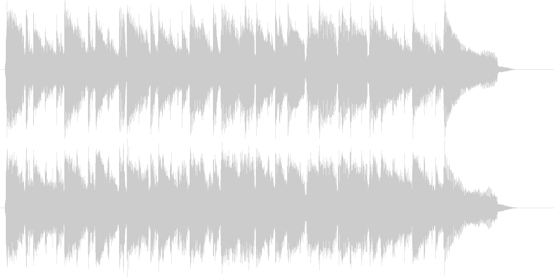 高音の小気味好いリズムの短めの曲の未再生の波形