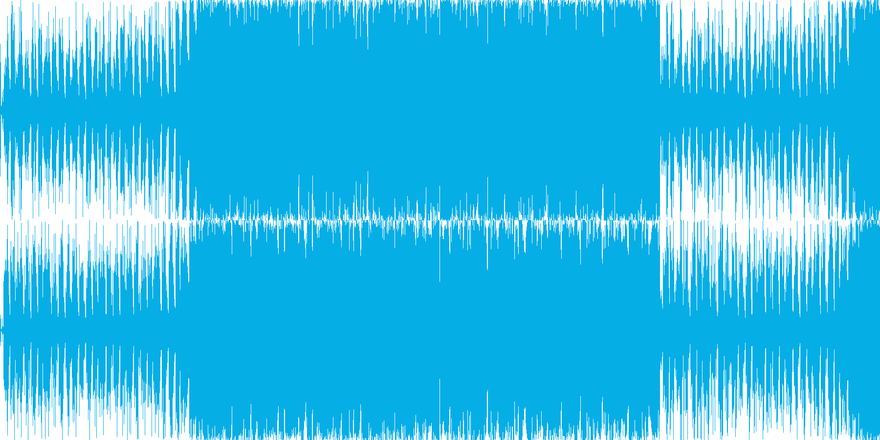緊張感のあるシーンで使えるクラブ音楽の再生済みの波形