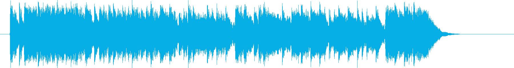 懐かしさのあるギター混じりの明るい曲の再生済みの波形
