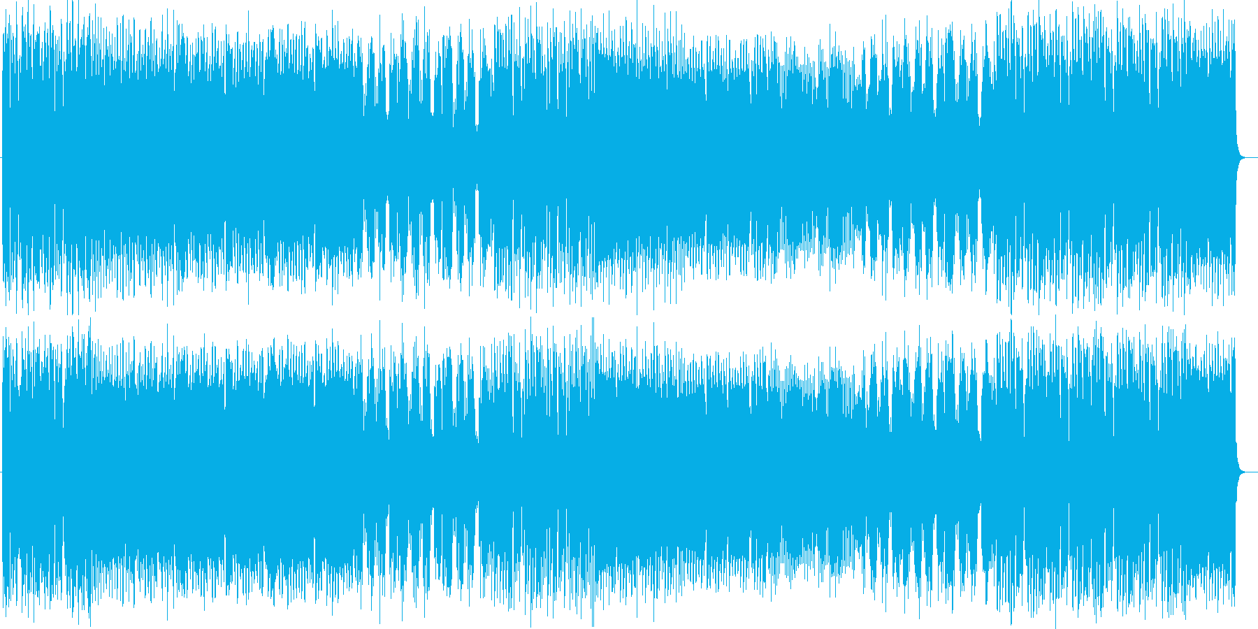 ポップで楽しいピアノとシンセの曲の再生済みの波形