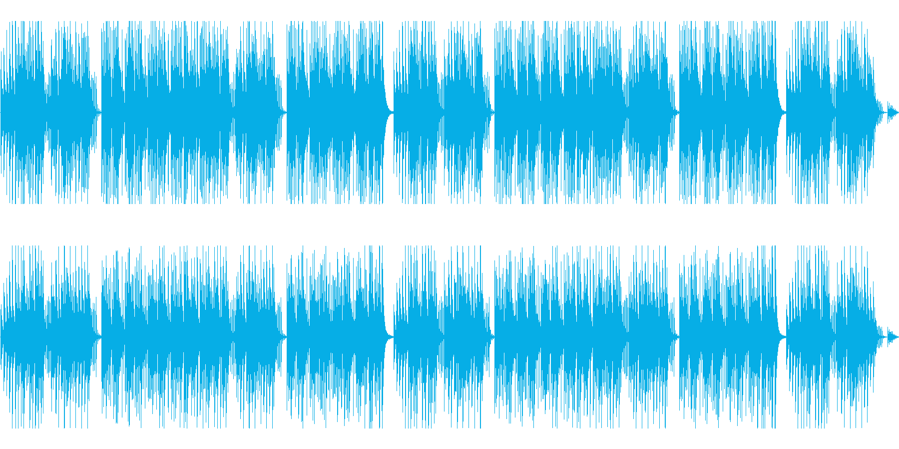 キュートでほのぼのした楽曲B:編集2の再生済みの波形