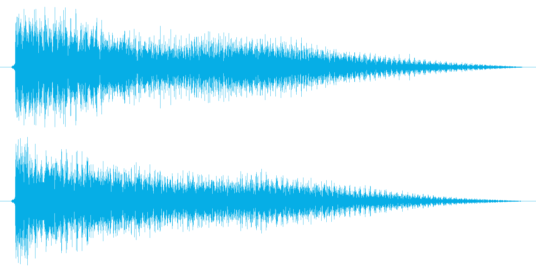 短めのノイジーな演出する音です。の再生済みの波形