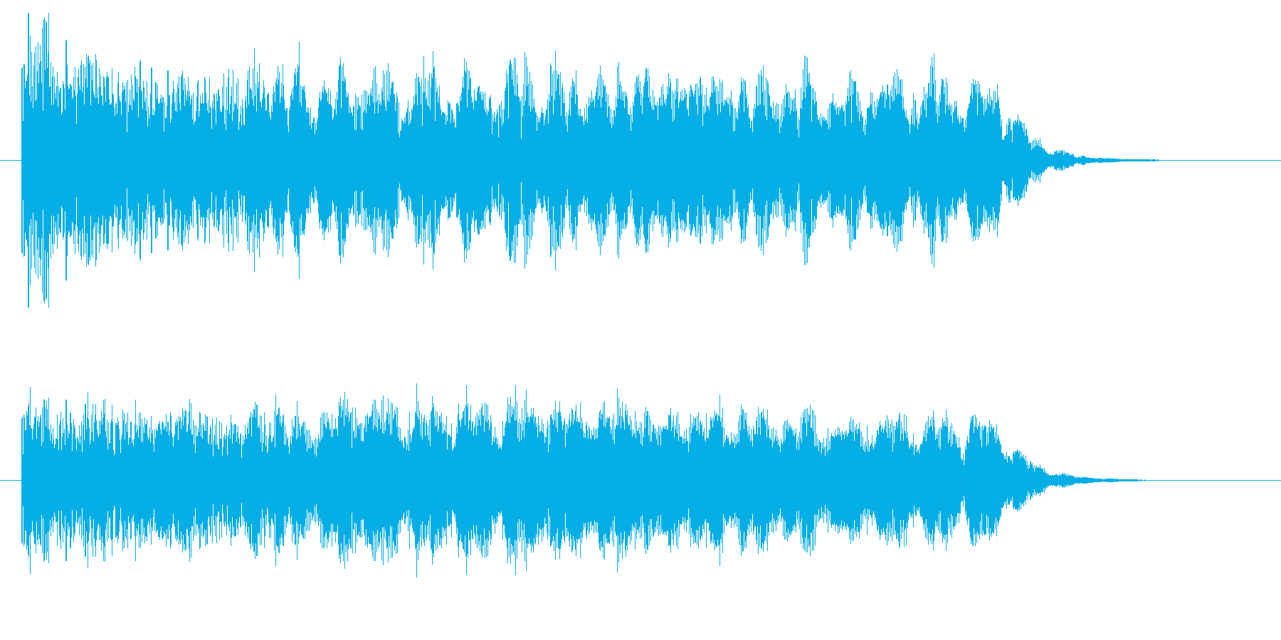 どこか現実っぽくない音の再生済みの波形