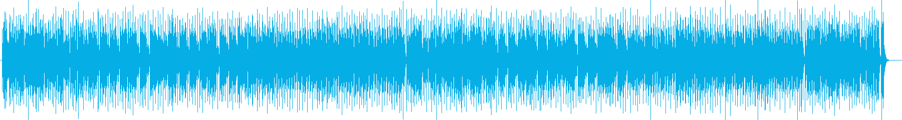 爽快感のあるドラムシンセサイザー系曲の再生済みの波形