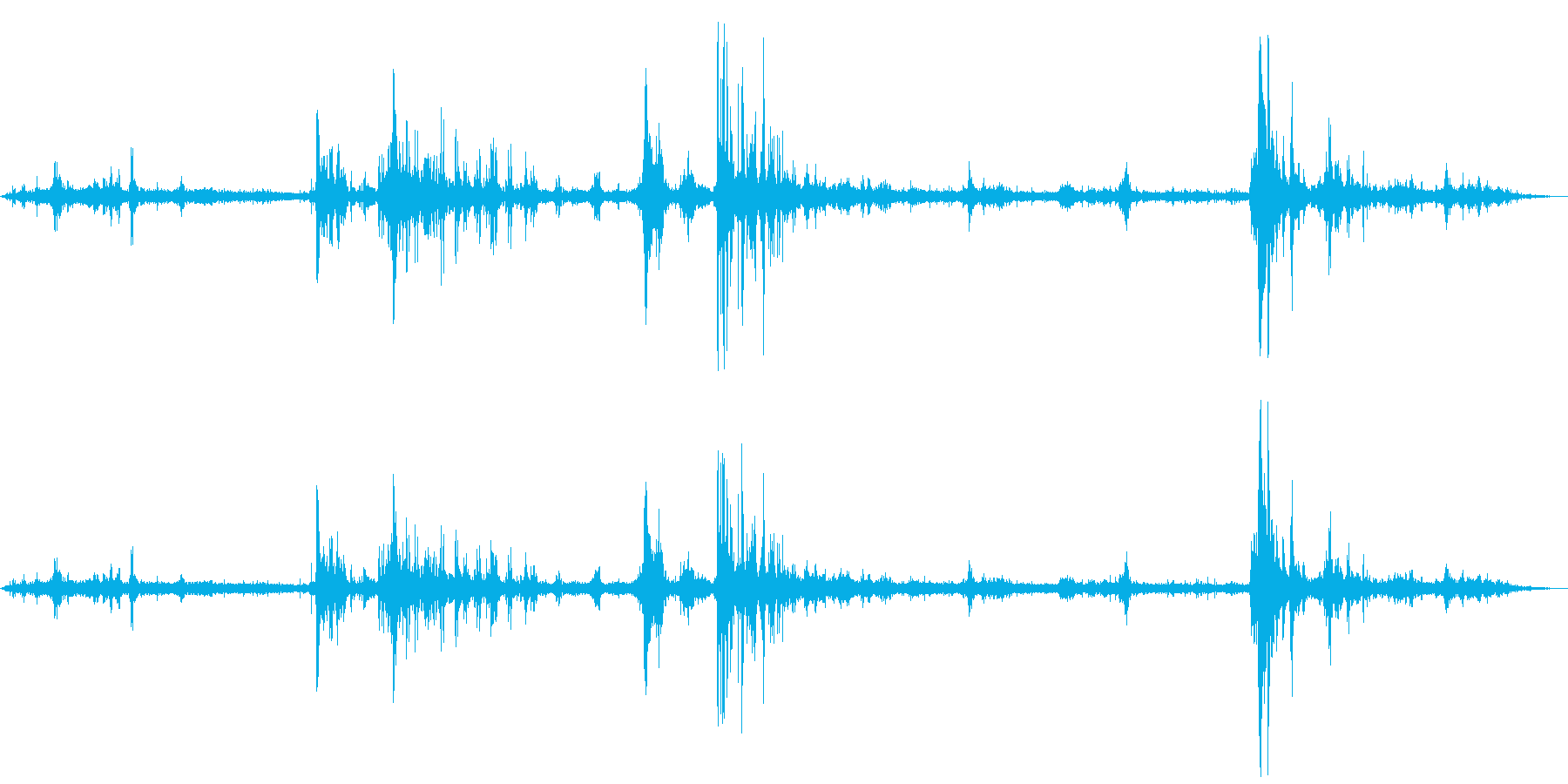 【自然音】落雷の音02の再生済みの波形