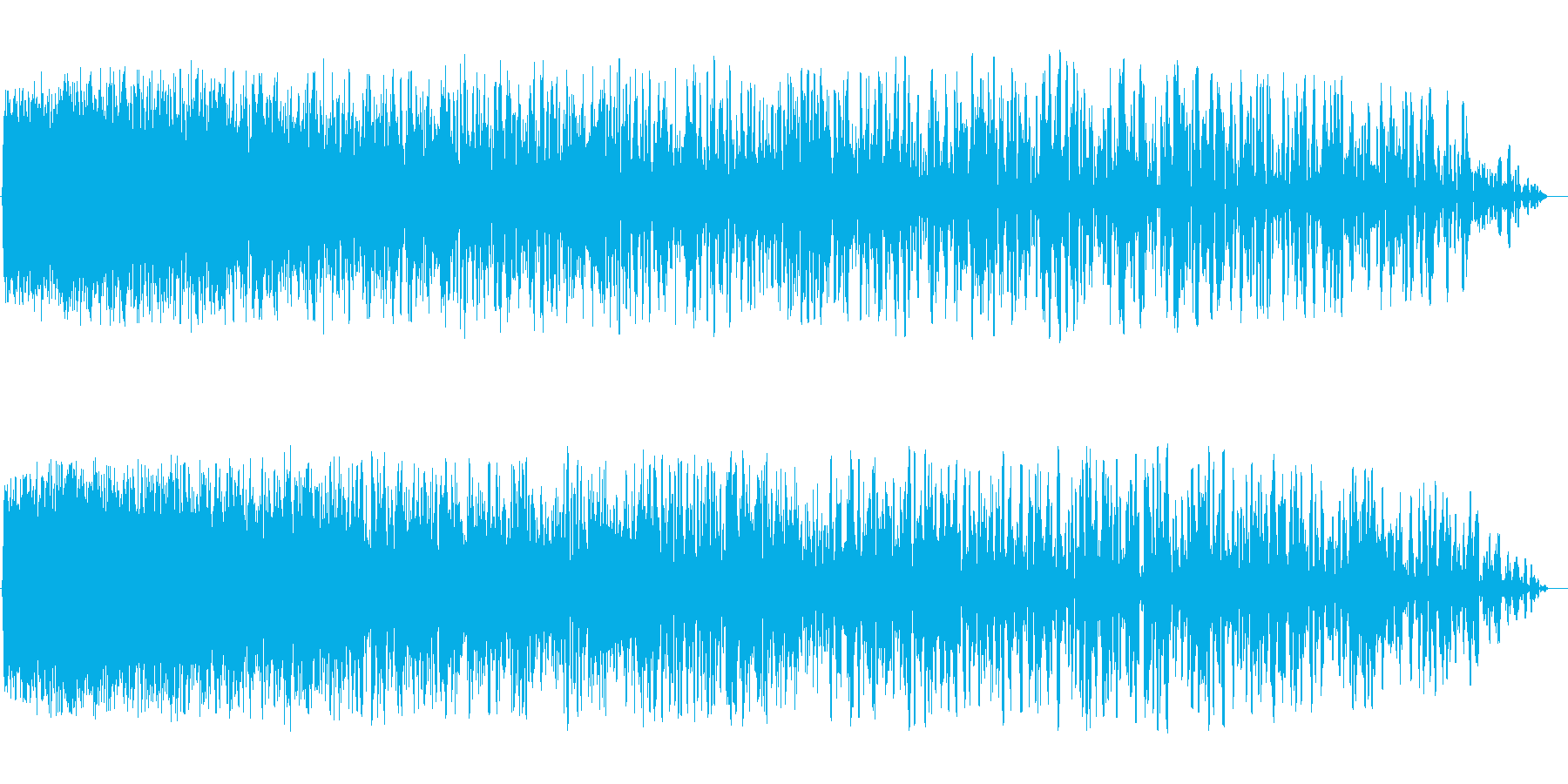 メカニカルな打ち上げ音の再生済みの波形