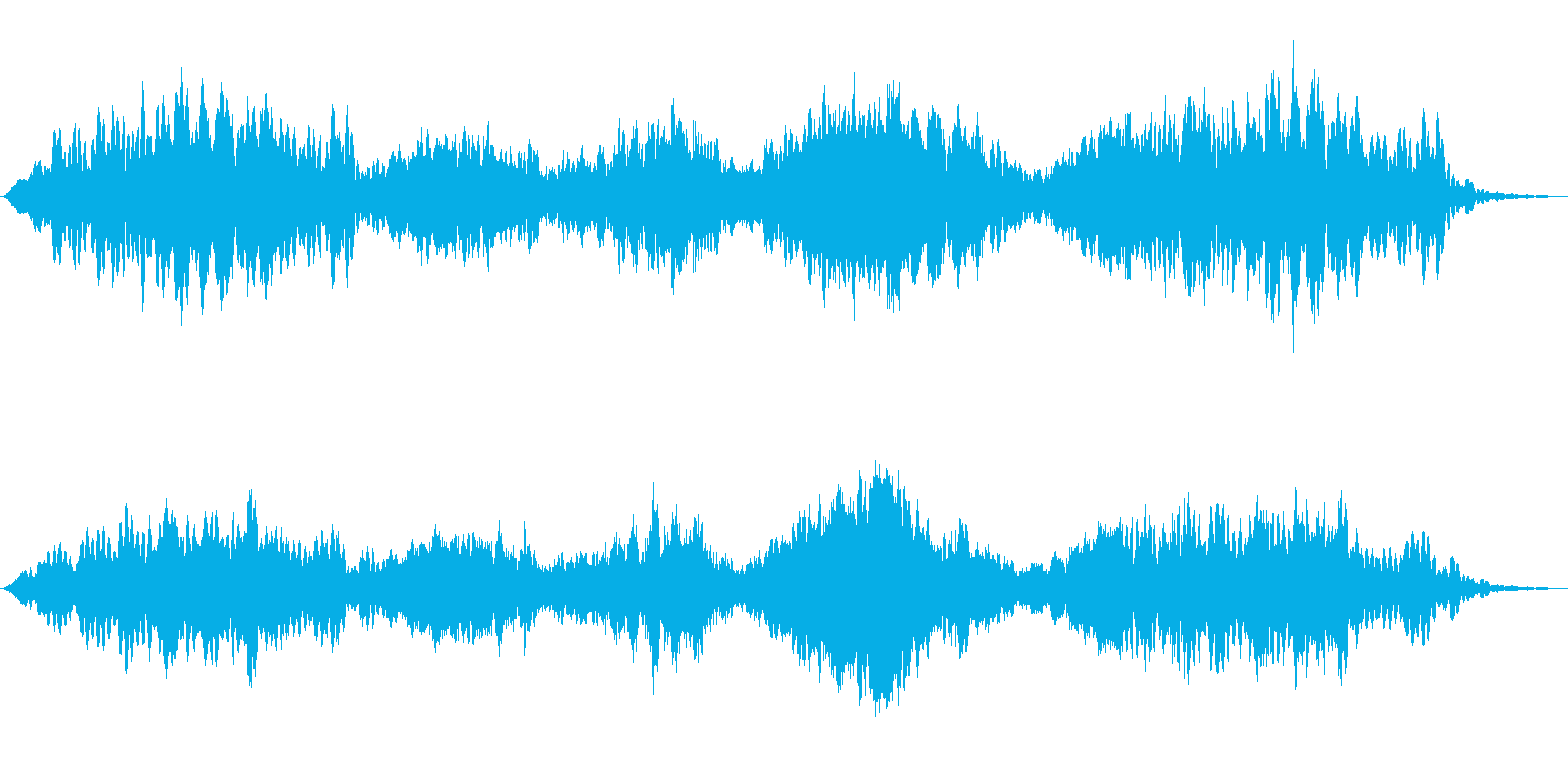 恐怖を煽るホラー背景楽曲の再生済みの波形