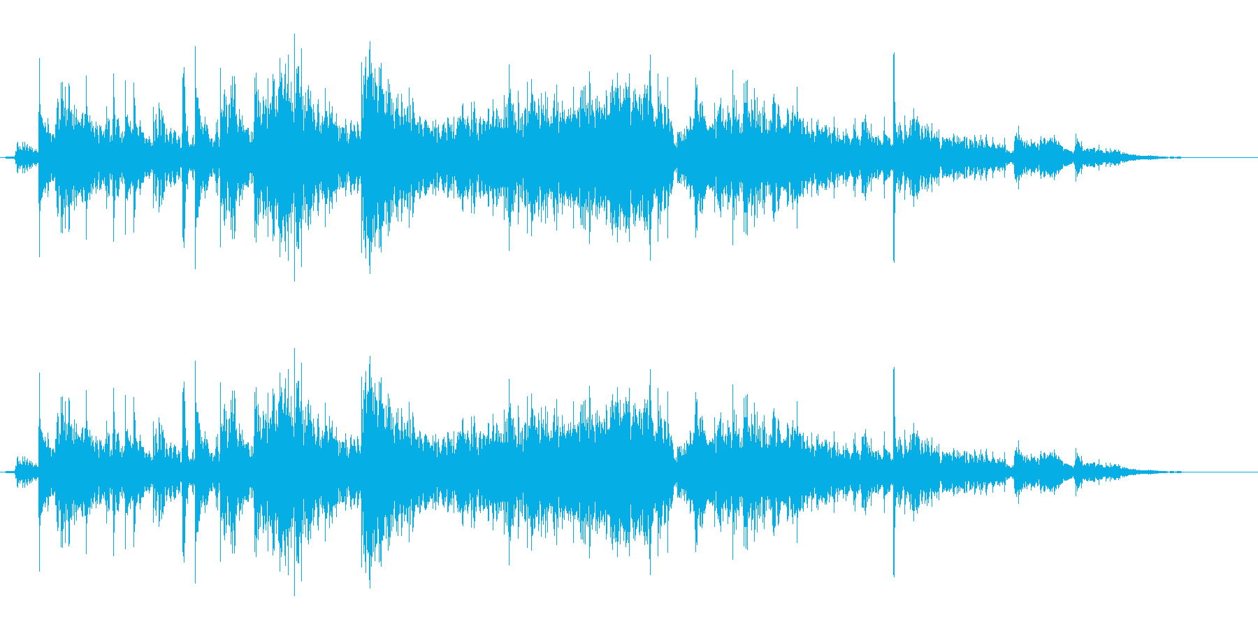 タンバリンの音(しゃん)の再生済みの波形