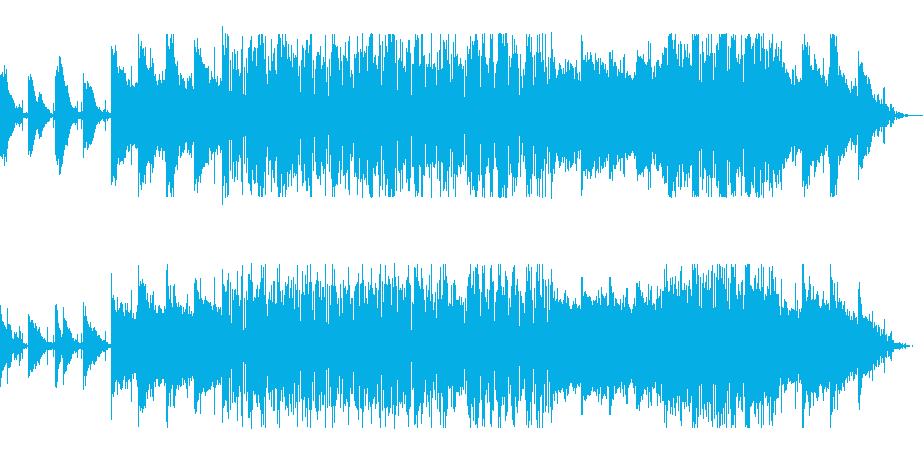滑らかなピアノのストリングハウス音の再生済みの波形