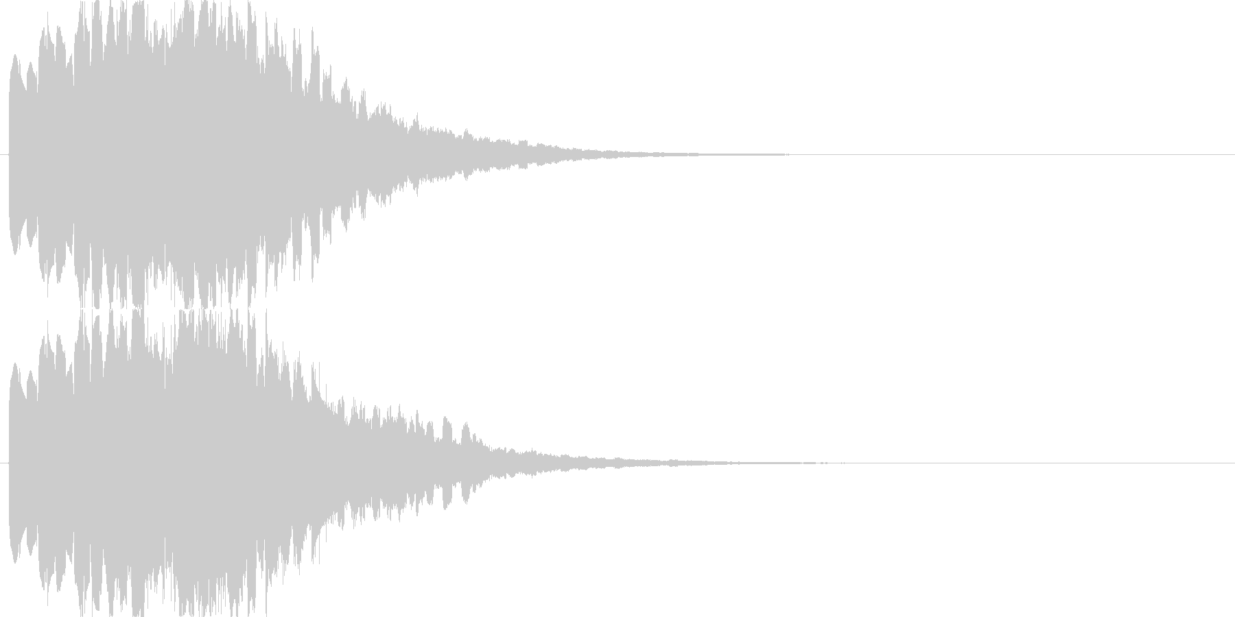 キラキラ・シャラララと広がるような音の未再生の波形