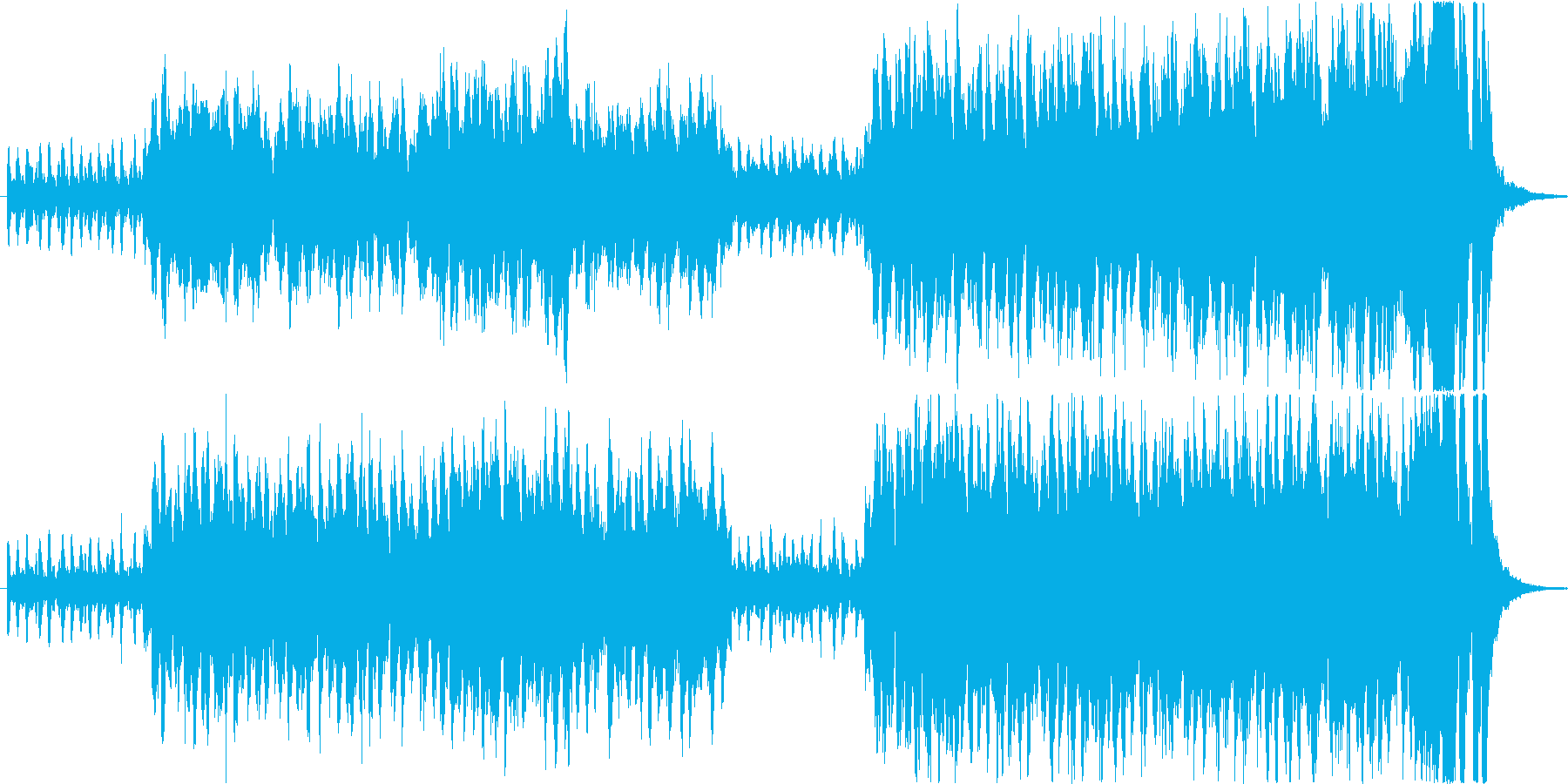期待感高まるオーケストラ曲の再生済みの波形