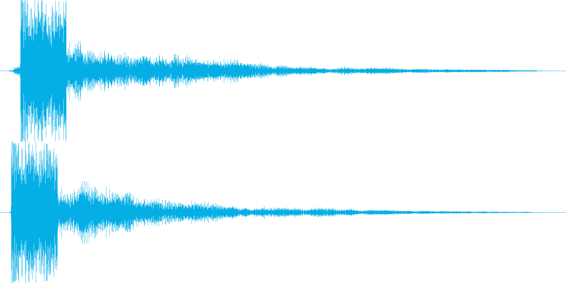 ピ(近未来的な決定音)の再生済みの波形