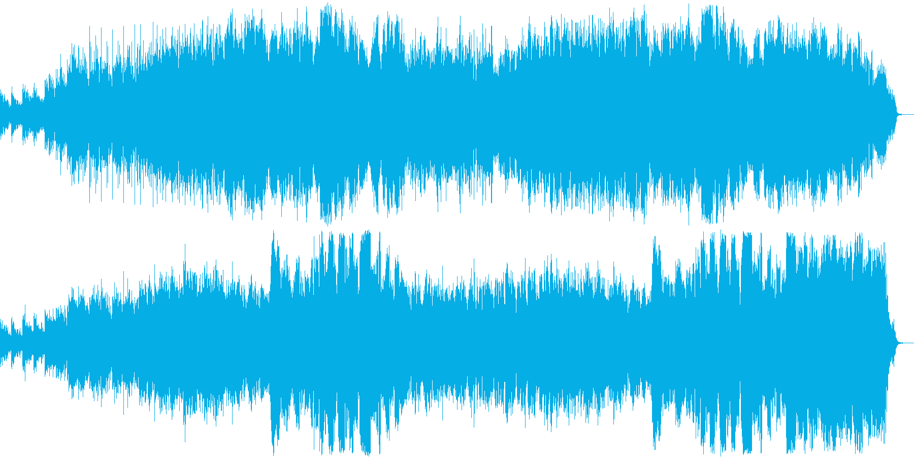 海の中をもぐって泳いでいるような音楽の再生済みの波形