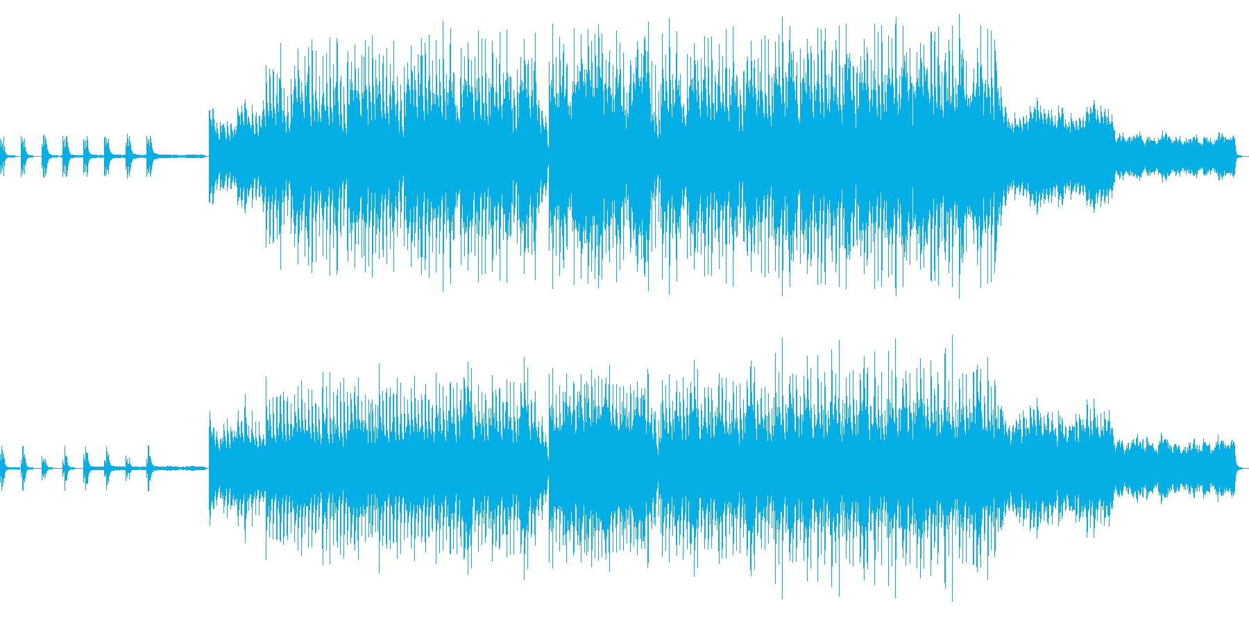 幻想的な世界観を表現したピアノ曲の再生済みの波形