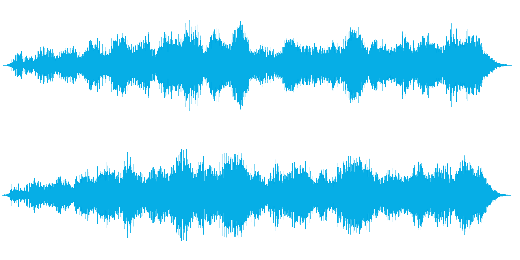 風を感じるような優しい音色の再生済みの波形
